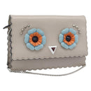 FENDI Chain Shoulder Wallet Leather Pink Silver 8M0346 Auth ka5456A-1