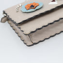 FENDI Chain Shoulder Wallet Leather Pink Silver 8M0346 Auth ka5456A-11