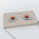 FENDI Chain Shoulder Wallet Leather Pink Silver 8M0346 Auth ka5456A-6
