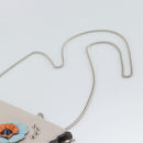 FENDI Chain Shoulder Wallet Leather Pink Silver 8M0346 Auth ka5456A-8