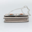 FENDI Chain Shoulder Wallet Leather Pink Silver 8M0346 Auth ka5456A-9