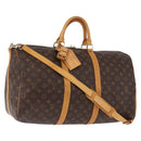 LOUIS VUITTON Monogram Keepall Bandouliere 50 Boston Bag M41416 LV Auth ka5457A-1
