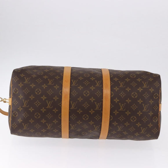 LOUIS VUITTON Monogram Keepall Bandouliere 50 Boston Bag M41416 LV Auth ka5457A