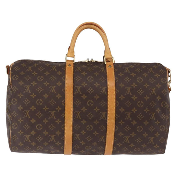 LOUIS VUITTON Monogram Keepall Bandouliere 50 Boston Bag M41416 LV Auth ka5457A