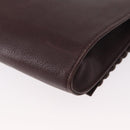 SAINT LAURENT Shoulder Bag Leather Purple Gold Auth ka546-13