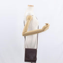 SAINT LAURENT Shoulder Bag Leather Purple Gold Auth ka546-21