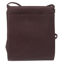 SAINT LAURENT Shoulder Bag Leather Purple Gold Auth ka546-3