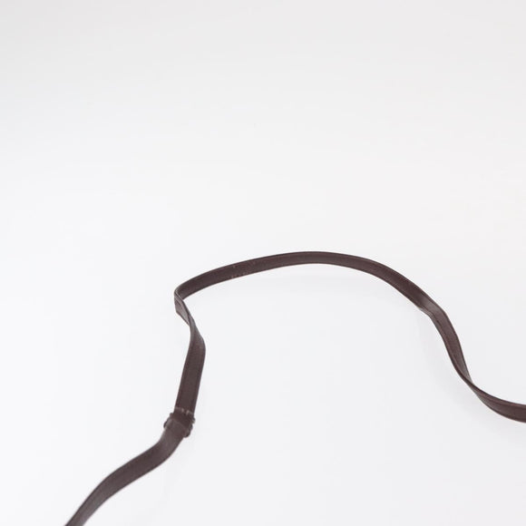 SAINT LAURENT Shoulder Bag Leather Purple Gold Auth ka546