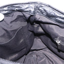 Salvatore Ferragamo Hand Bag Patent Black Silver Auth ka5460-20