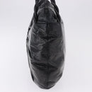 Salvatore Ferragamo Hand Bag Patent Black Silver Auth ka5460-3