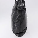 Salvatore Ferragamo Hand Bag Patent Black Silver Auth ka5460-4