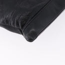 BALENCIAGA Classic Clip L Clutch Bag Leather Black Silver 273023 Auth ka5461-15