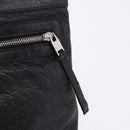 BALENCIAGA Classic Clip L Clutch Bag Leather Black Silver 273023 Auth ka5461-9