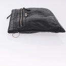 BALENCIAGA Classic Clip L Clutch Bag Leather Black Silver 273023 Auth ka5461-4