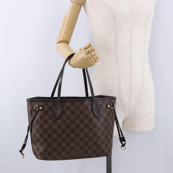 LOUIS VUITTON Damier Ebene Neverfull PM Tote Bag N51109 LV Auth ka5462SAV