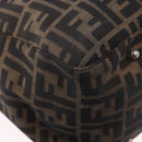 FENDI Zucca Canvas Hand Bag Brown Silver Auth ka5463A-16