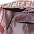 FENDI Zucca Canvas Hand Bag Brown Silver Auth ka5463A-19