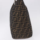 FENDI Zucca Canvas Hand Bag Brown Silver Auth ka5463A-3