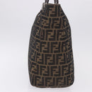 FENDI Zucca Canvas Hand Bag Brown Silver Auth ka5463A-4
