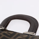 FENDI Zucca Canvas Hand Bag Brown Silver Auth ka5463A-14