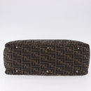 FENDI Zucca Canvas Hand Bag Brown Silver Auth ka5463A-5