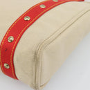 LOUIS VUITTON Antigua Cabas MM Tote Bag Beige Red M40035 LV Auth ka5465-9