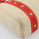 LOUIS VUITTON Antigua Cabas MM Tote Bag Beige Red M40035 LV Auth ka5465-14