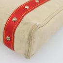 LOUIS VUITTON Antigua Cabas MM Tote Bag Beige Red M40035 LV Auth ka5465-15