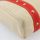 LOUIS VUITTON Antigua Cabas MM Tote Bag Beige Red M40035 LV Auth ka5465-16