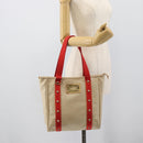 LOUIS VUITTON Antigua Cabas MM Tote Bag Beige Red M40035 LV Auth ka5465-21