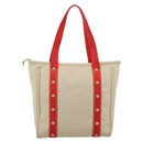 LOUIS VUITTON Antigua Cabas MM Tote Bag Beige Red M40035 LV Auth ka5465-2