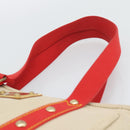 LOUIS VUITTON Antigua Cabas MM Tote Bag Beige Red M40035 LV Auth ka5465-8