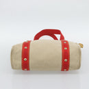 LOUIS VUITTON Antigua Cabas MM Tote Bag Beige Red M40035 LV Auth ka5465-5