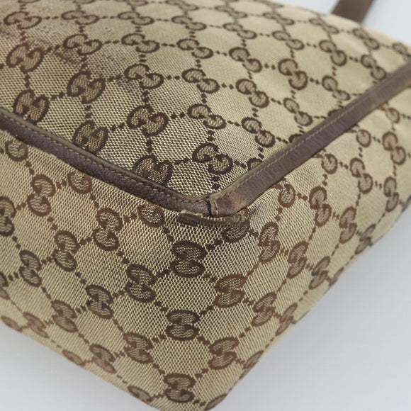 GUCCI GG Canvas Abbey Tote Bag Beige Gold Tone 146247 Auth ka5466