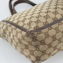 GUCCI GG Canvas Abbey Tote Bag Beige Gold Tone 146247 Auth ka5466-16