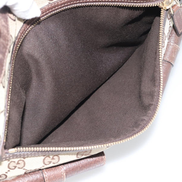 GUCCI GG Canvas Abbey Tote Bag Beige Gold Tone 146247 Auth ka5466