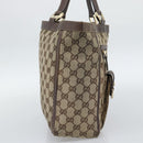 GUCCI GG Canvas Abbey Tote Bag Beige Gold Tone 146247 Auth ka5466-3