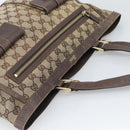 GUCCI GG Canvas Abbey Tote Bag Beige Gold Tone 146247 Auth ka5466-6