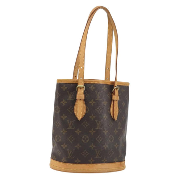 LOUIS VUITTON Monogram Bucket PM Shoulder Bag M42238 LV Auth ka5467