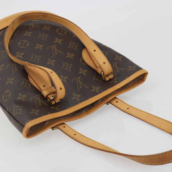 LOUIS VUITTON Monogram Bucket PM Shoulder Bag M42238 LV Auth ka5467