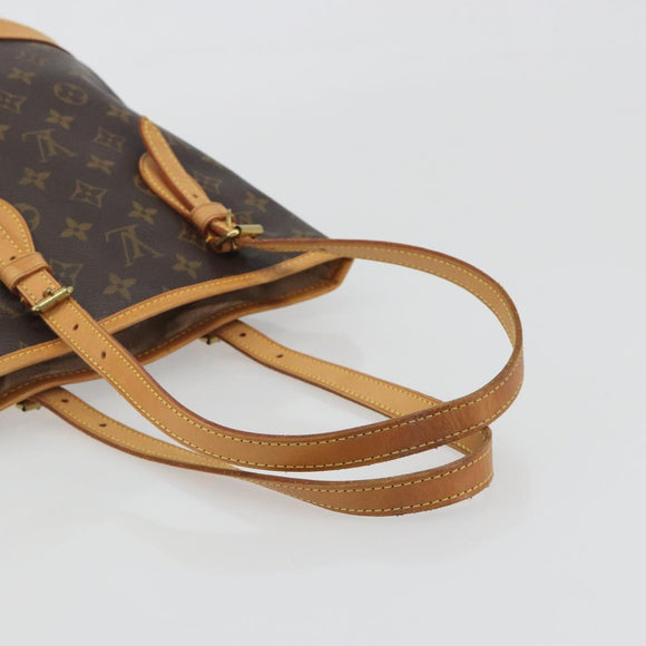 LOUIS VUITTON Monogram Bucket PM Shoulder Bag M42238 LV Auth ka5467