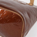 LOUIS VUITTON Monogram Vernis Houston Hand Bag Bronze M91122 LV Auth ka547-11