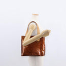 LOUIS VUITTON Monogram Vernis Houston Hand Bag Bronze M91122 LV Auth ka547-23