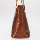 LOUIS VUITTON Monogram Vernis Houston Hand Bag Bronze M91122 LV Auth ka547-4