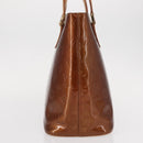 LOUIS VUITTON Monogram Vernis Houston Hand Bag Bronze M91122 LV Auth ka547-5