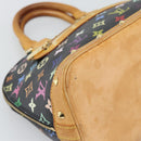 LOUIS VUITTON Monogram Multicolor Alma Hand Bag Black M92646 LV Auth ka5470A-14