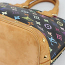 LOUIS VUITTON Monogram Multicolor Alma Hand Bag Black M92646 LV Auth ka5470A-15