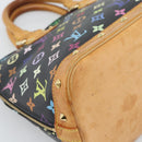 LOUIS VUITTON Monogram Multicolor Alma Hand Bag Black M92646 LV Auth ka5470A-16