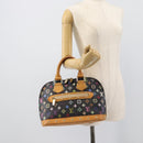 LOUIS VUITTON Monogram Multicolor Alma Hand Bag Black M92646 LV Auth ka5470A-21