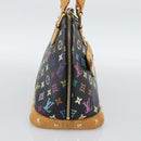 LOUIS VUITTON Monogram Multicolor Alma Hand Bag Black M92646 LV Auth ka5470A-3